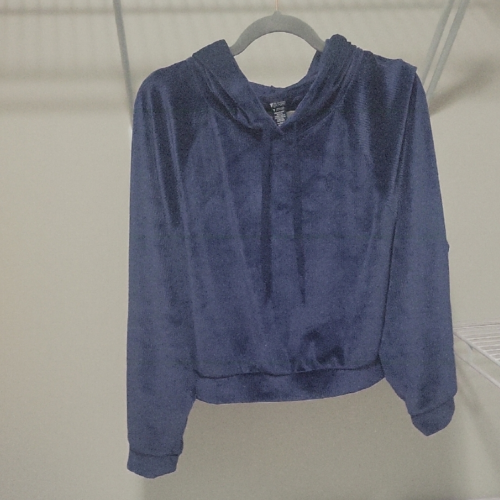 Victoria's Secret Cropped Velvet Hoodie